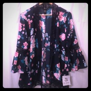 NWT Miss Chievous Beautiful Light Floral Cardigan